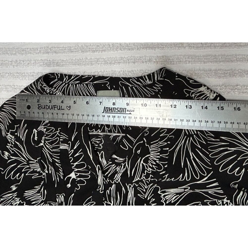 Anthropologie Maeve Womens 3/4 Sleeve Tunic Top Size 4 Black Pintuck Wildbird - Picture 6 of 9